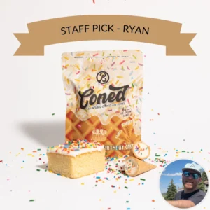 Coned Birthday Cake 25mg Delta-9 THC Edibles | Baked Bags